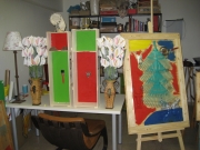 Vernissage at the art studio in Madrid, 2007