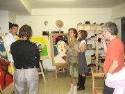 Vernissage at the art studio in Madrid, 2007