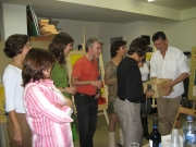 Vernissage at the art studio in Madrid, 2007