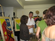 Vernissage at the art studio in Madrid, 2007